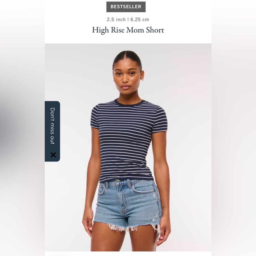 Abercrombie and fitch high rise mom short size 26